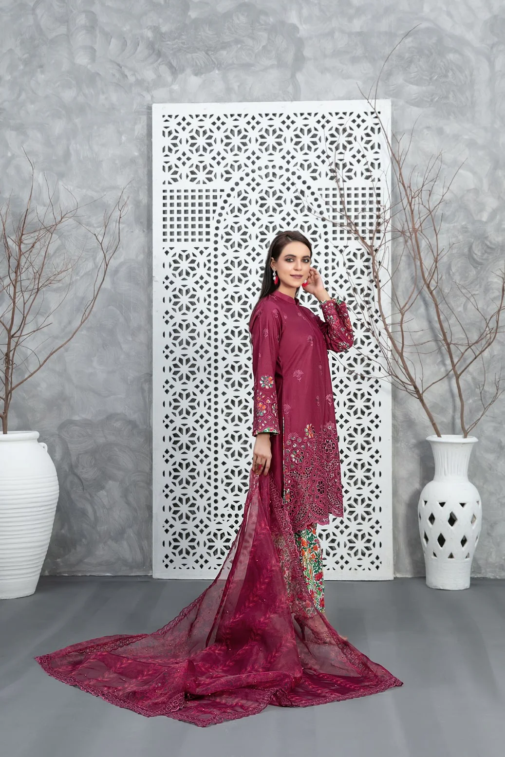 TAWAKKAL SAMAR EMBROIDERED LAWN - Image 3